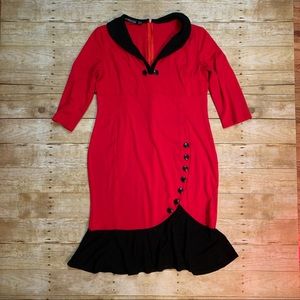 Homeyee red and black dress